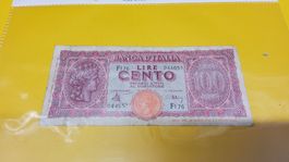 Italienische 100 Lire Banknote, Sammlerstück, Top Zustand