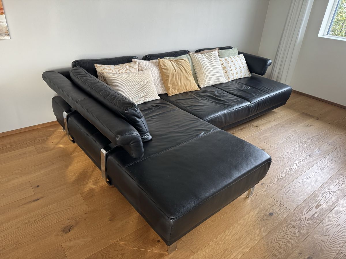 Sofas: Ecksofa Leder schwarz – Gebraucht aus Grenchen von Levv 3