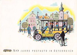 TOP - 2 Karten POSTAUTO - Jubiläum mit passenden Marken !