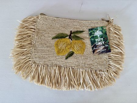 Handtasche aus Bast mit 🍋 (Handgemacht in Madagaskar) 🇲🇬