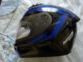 NOLAN Motorradhelm N60-6, Gr. M-58, schwarz-blau + Visier %