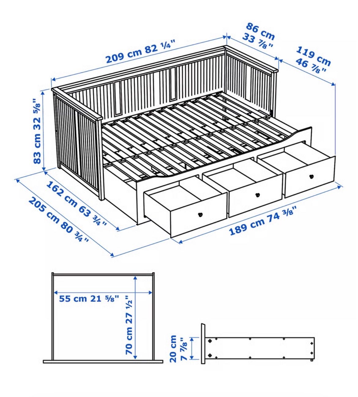 Ikea Letti: Tagesbett Hemnes IKEA – Usato da Winterthur venduto da 4Klang 2