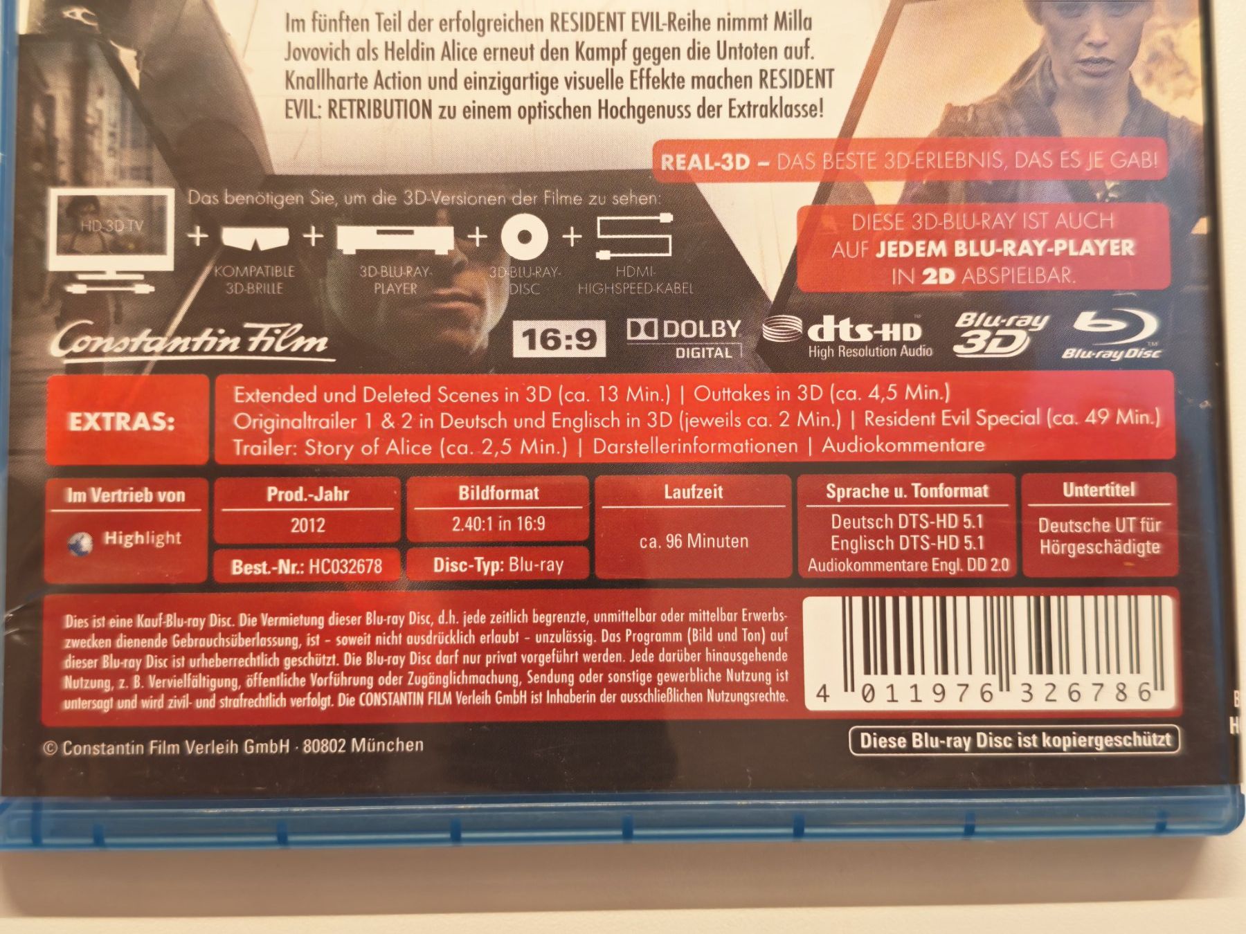 Tutti i DVDs: Resident Evil - Retribution – Usato da Liestal venduto da Kratzilla 3