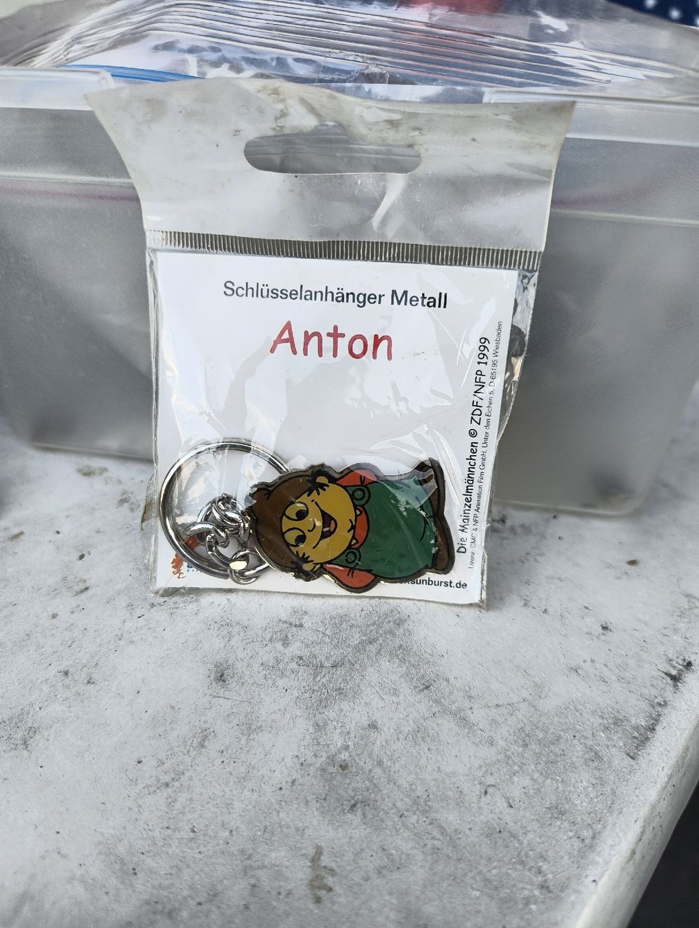 Portachiavi: Schlüsselanhänger Anton Mainzelmännchen 1999 – Nuovo e nell'imballaggio originale da Gettnau venduto da guerkli36
