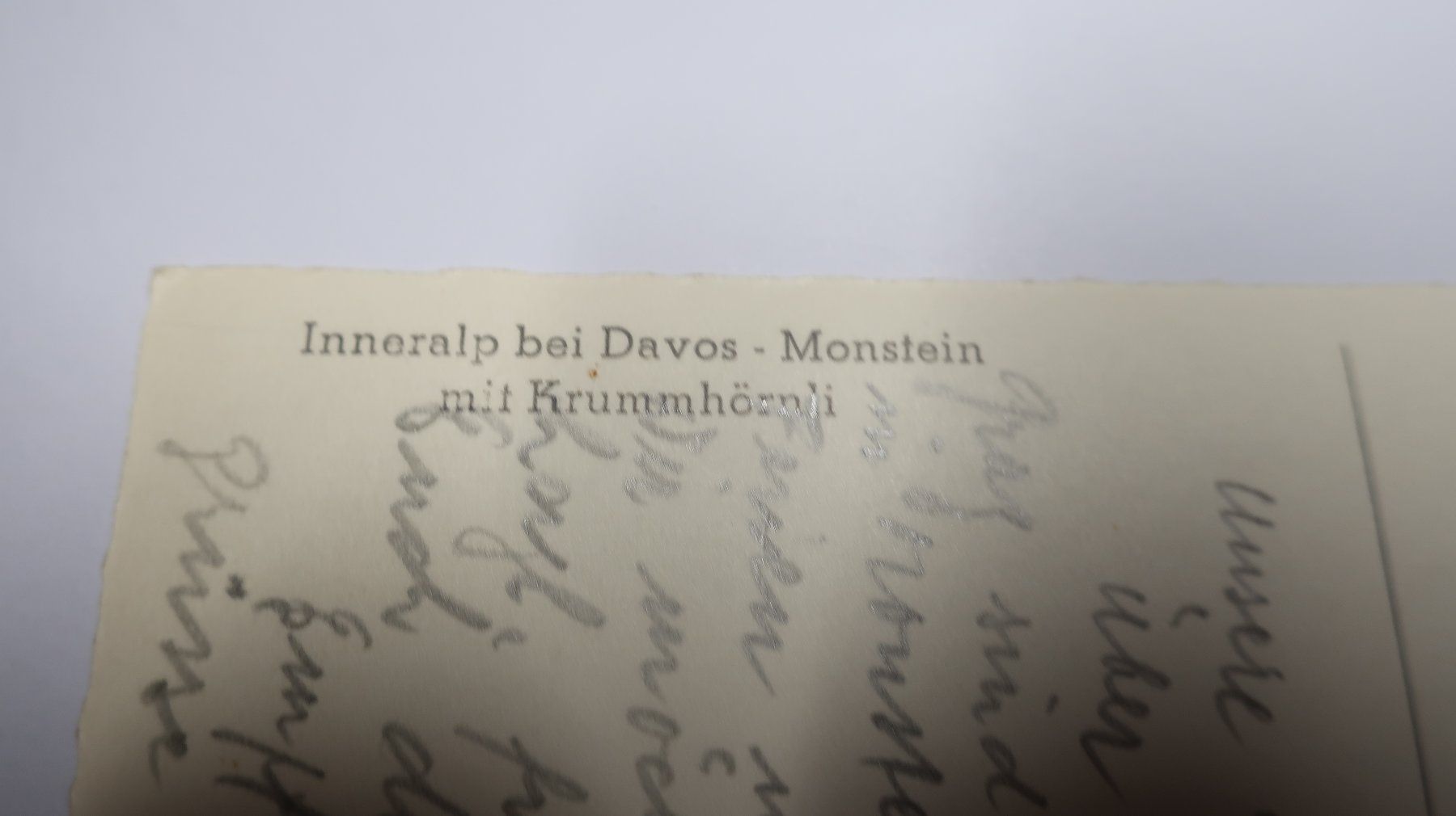 Cartoline postali: Inneralp bei Davos - Monstein mit Krummhörnli  1958 – Usato da Cormoret venduto da Pascalll2001 5