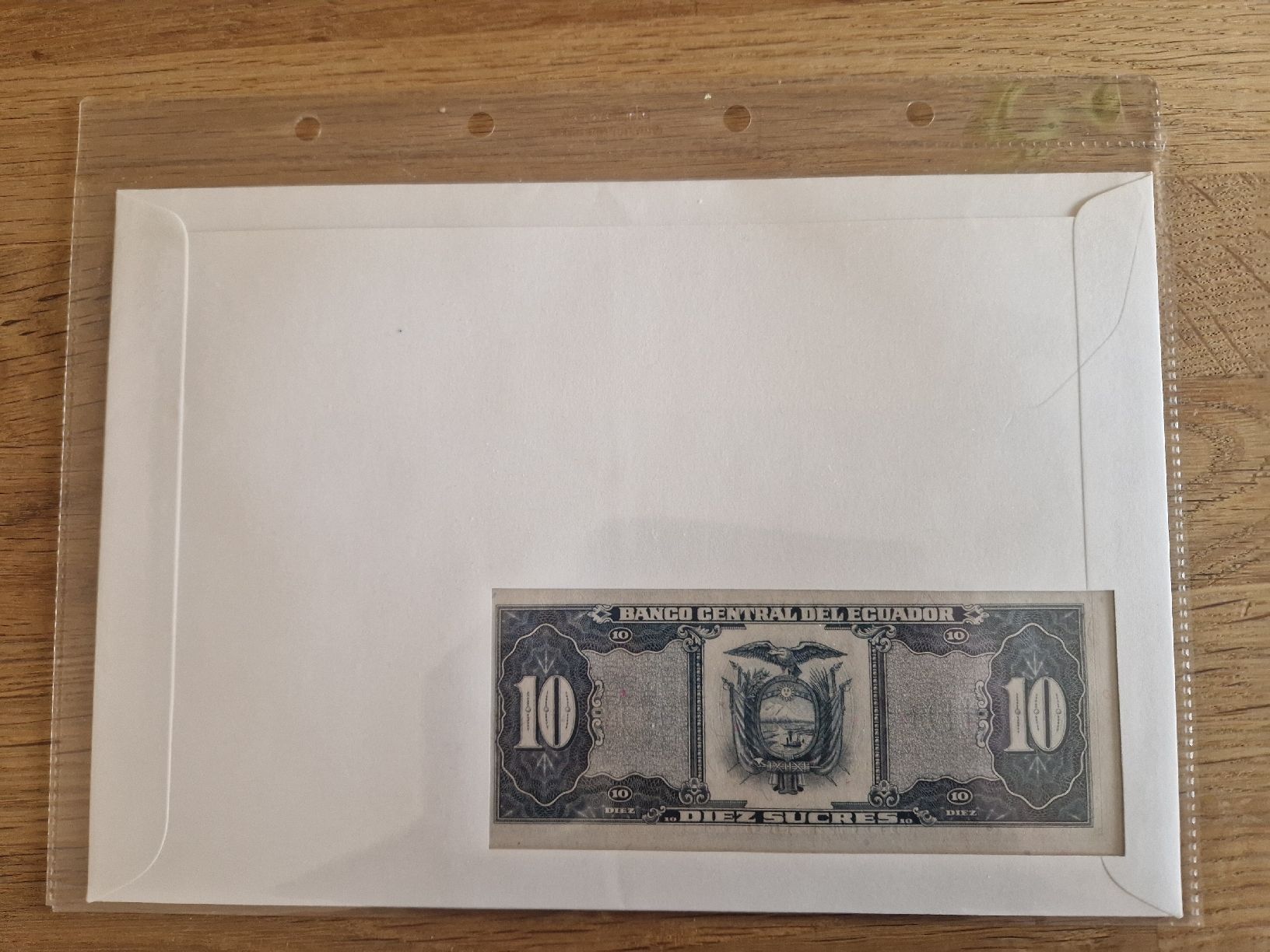 Banconote: Banknotenbrief Ecuador – Usato da Schwendibach venduto da BreitschGiu 1