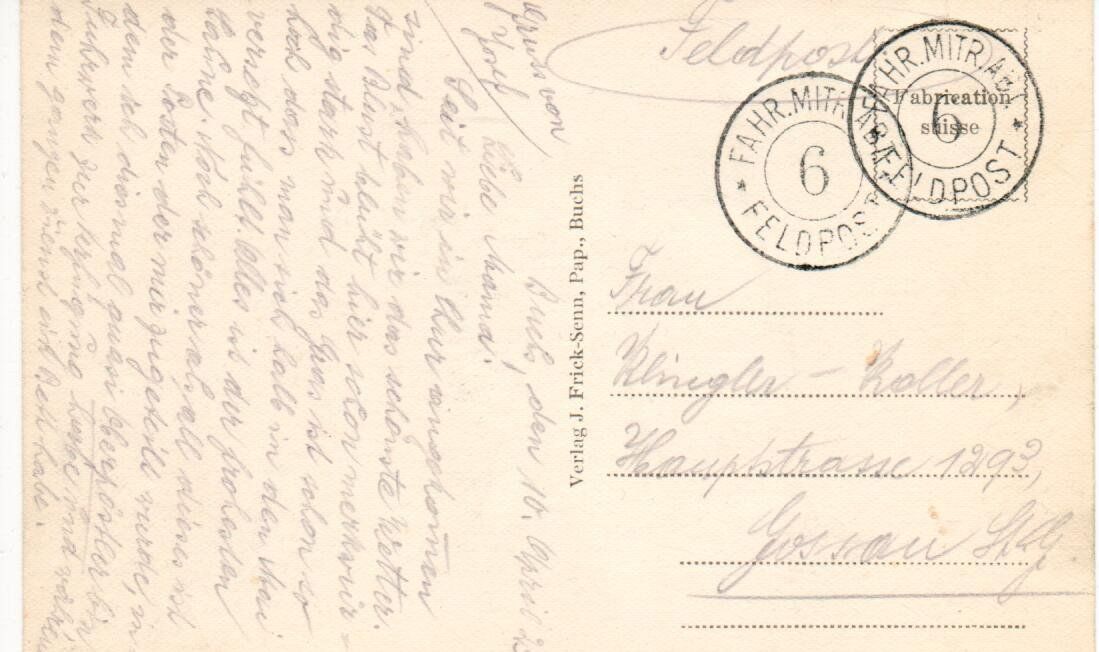 Cartoline postali: Buchs 1923 – Usato da Wolhusen venduto da Curver9 1