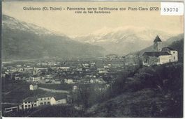 Giubiasco - Panorama verso Bellinzona con Pizzo Claro