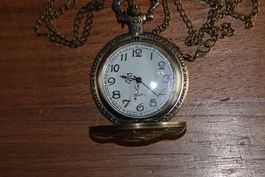 Russische Taschenuhr mit Kette Bronzeoptik neu