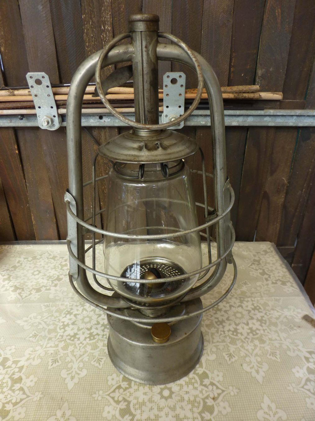 Lampade: Antike Sturmlaterne, Petrol – Usato da Rapperswil BE venduto da morjis