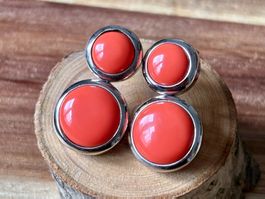 Ohrringe Orange, Silber 925