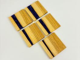 Holz Untersetzer mit Epoxidharz, 5er Set
