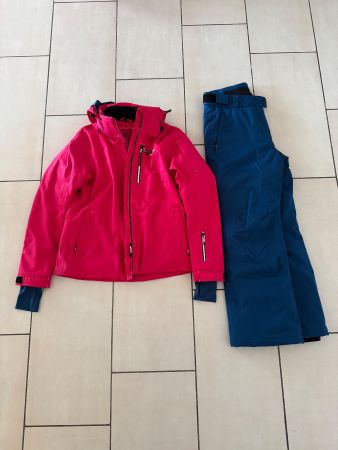 Albright Damen Skijacke & Skihose (Pink/Blau)
