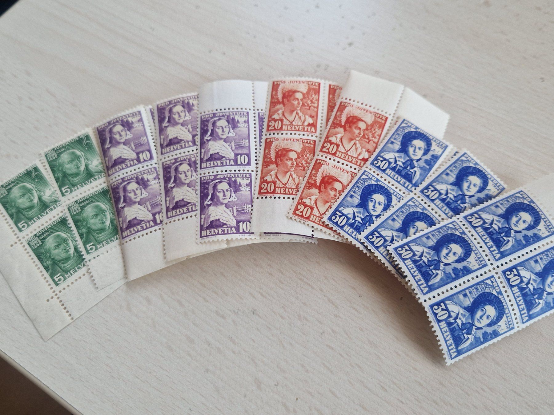 Alle Briefmarken: PJ 4er Blöcke 1936, postfrisch**, ab 1.- – Gebraucht aus Burgdorf von Glossy01