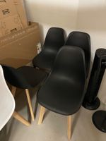 4x Chairs black  Stuhl VASA Synthetisches Leder schwarz