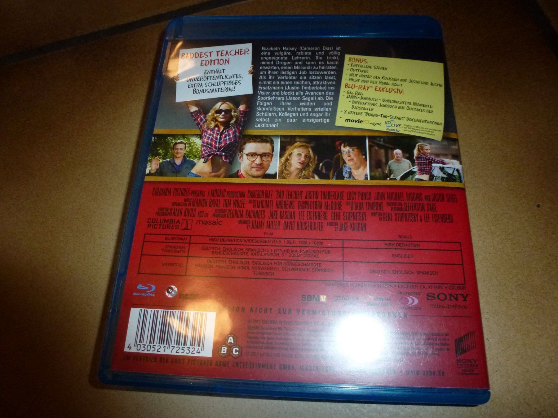 Tutti i DVDs: Bad Teacher BLU-RAY – Usato da Olten venduto da Disc-Verkauf 2