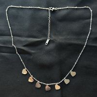 Silberne Herz Edelstahl Charms Halskette