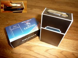 USA Zigaretten-Box HENDA mit Zigaretten Lighter Anzünder