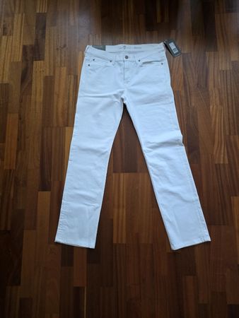 7 For All Mankind Slimmy Jeans White Size 33W New