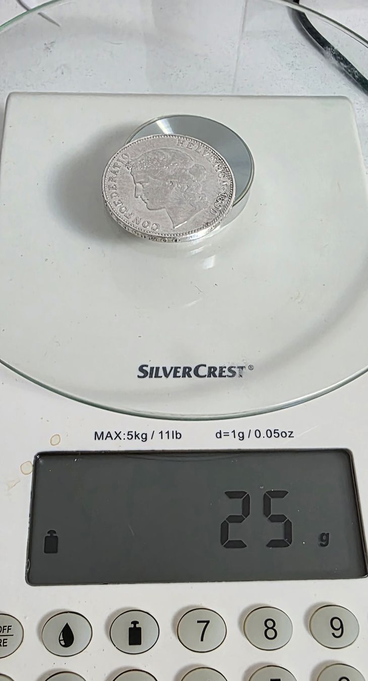 Alle Münzen: 5 Fr. 1890 - 25 gram – Gebraucht aus Niederuzwil von 262305 5