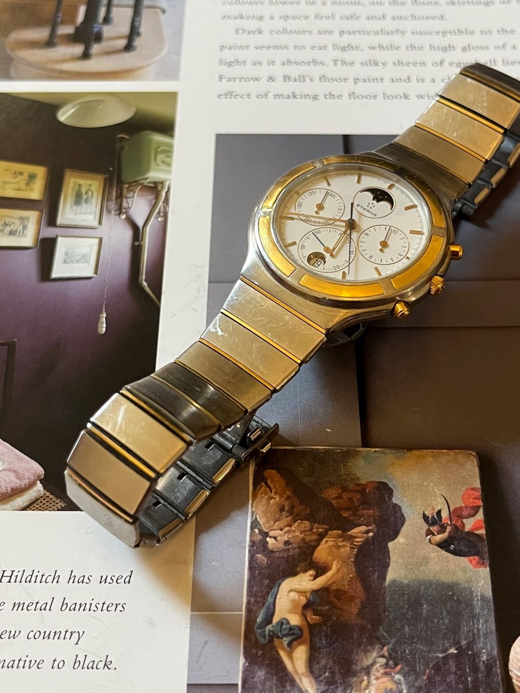 Eterna Orologi: Eterna or/acierChronographe Phases de Lune – Usato da GENEVE venduto da hehakasapa 2