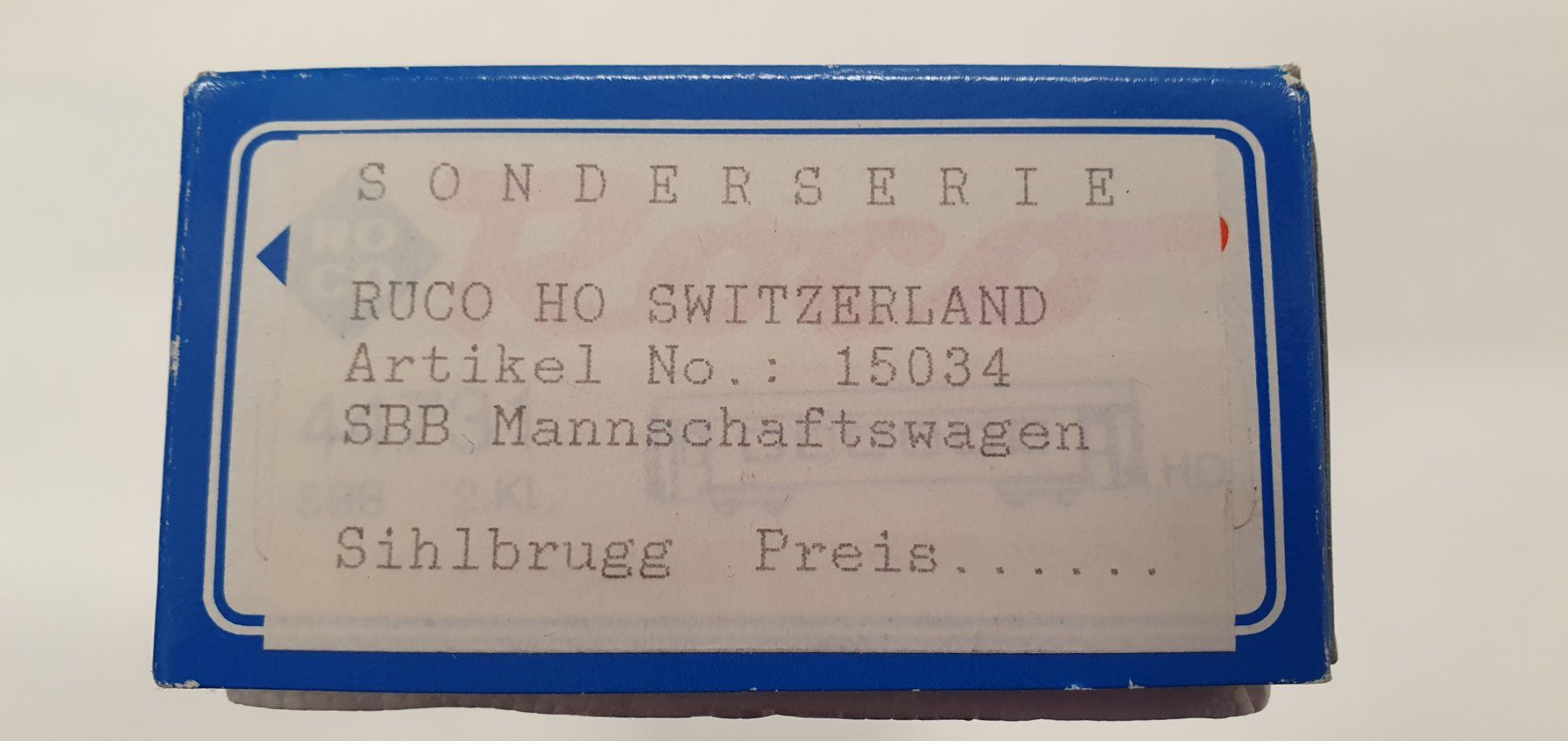 Modelleisenbahnen: RUCO / Roco 15034 SBB Y Mannschaftswagen – Neu und originalverpackt aus Würenlos von jub_nd5j 1