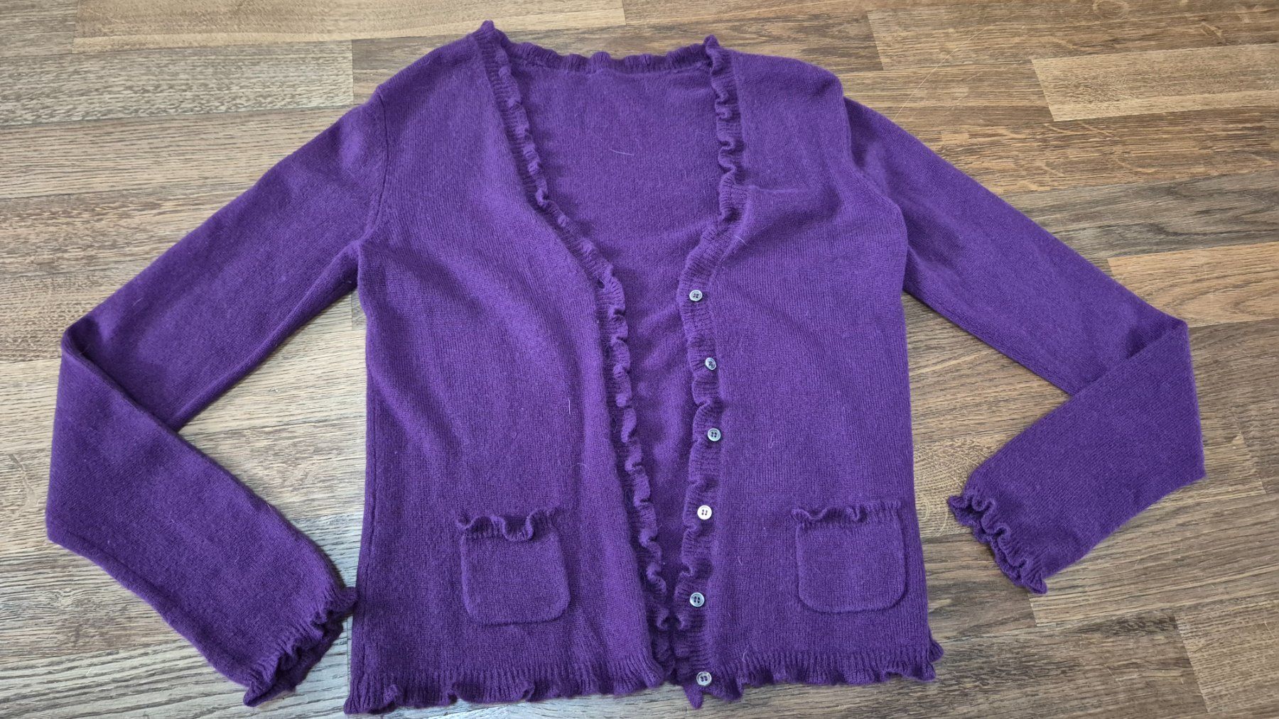 Gilet & Giacche senza maniche: Purple cashmere cardigan – Usato da Zürich venduto da monadiederich
