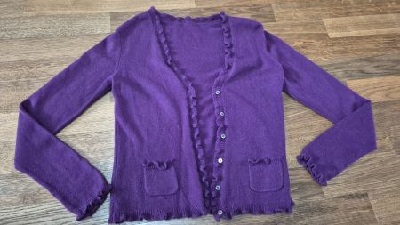 Purple cashmere cardigan