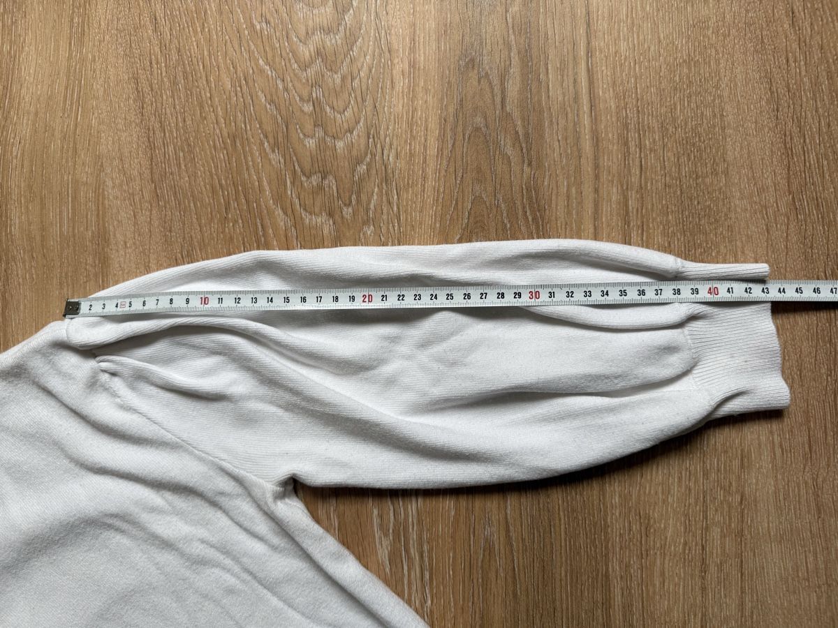 Morgan Maglioni & Felpe: Pull blanc boutons dorés nacre Morgan, t.38/M – Usato da Tavannes venduto da Thriftshop 4