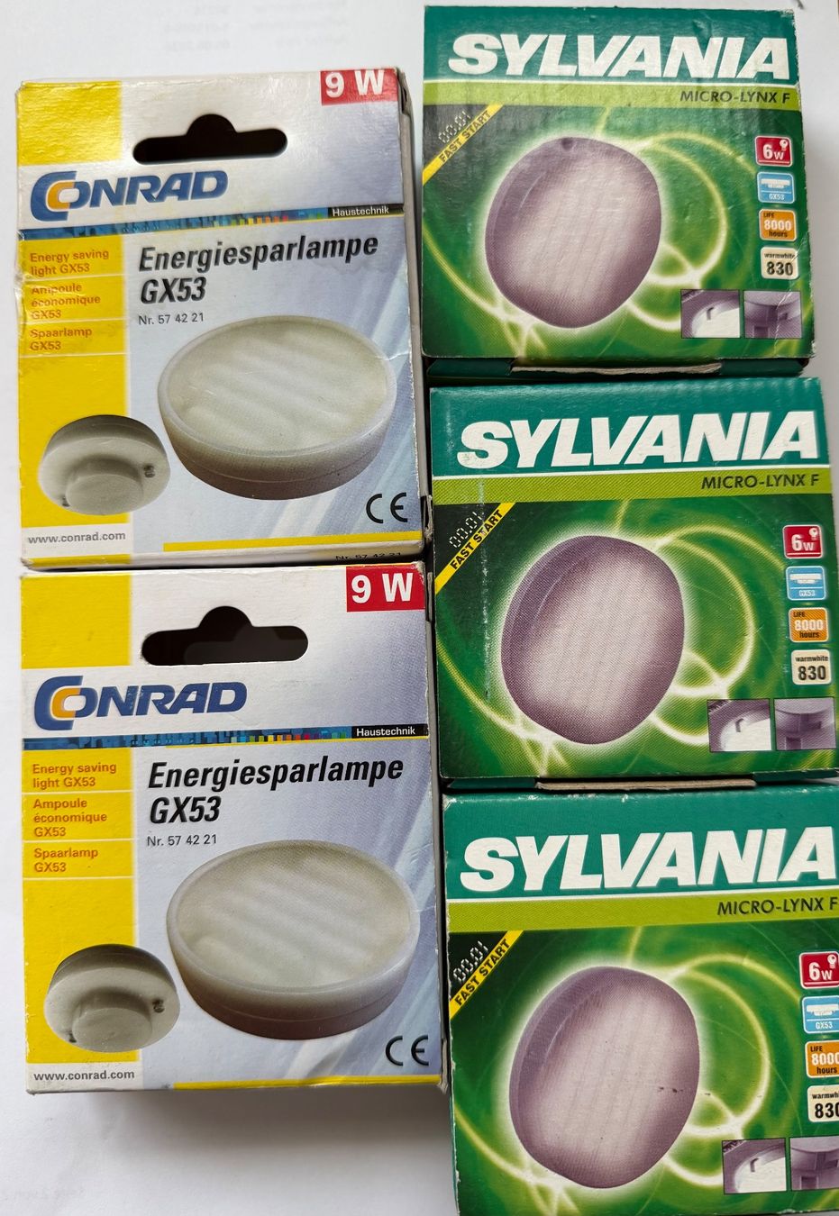 Lampen: GX53 Lampen – Neu und originalverpackt aus Schwarzsee von Sidecut