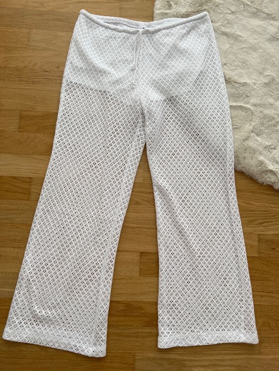 Durchsichtige Mesh Strandhose Mit Rüschen - Sexy Netz Hose Für Festival & Beach Party