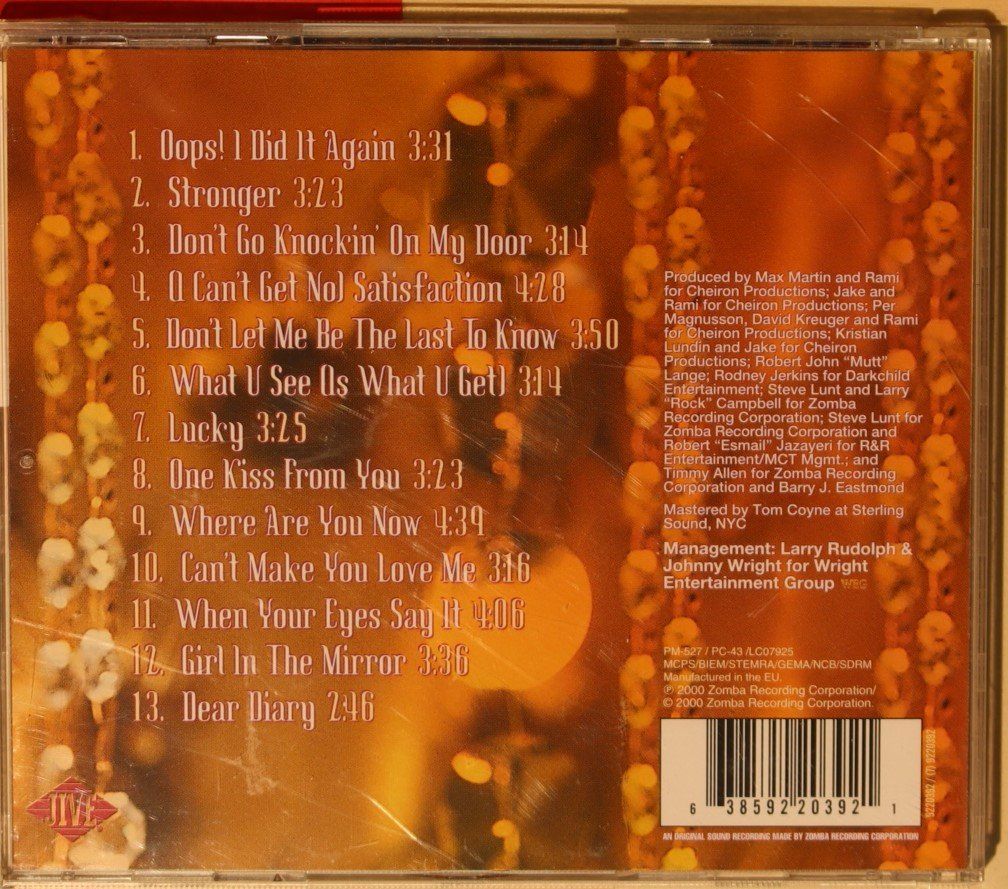 CD: Britney Spears – Oops! I Did It Again – Usato da Luzern venduto da CONTENTI 2