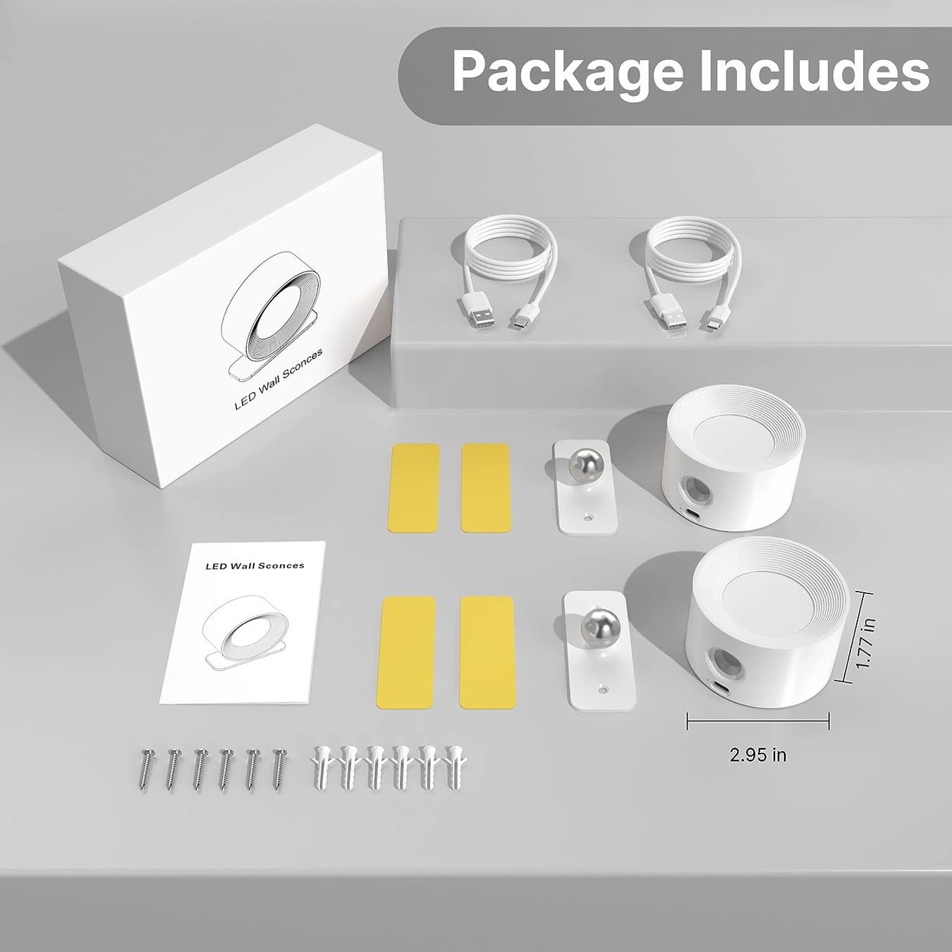 Lampade: 2 Stück Touch-Control LED Wandleuchte Innen – Nuovo e nell'imballaggio originale da Châtelaine venduto da topshop.switzerland 8