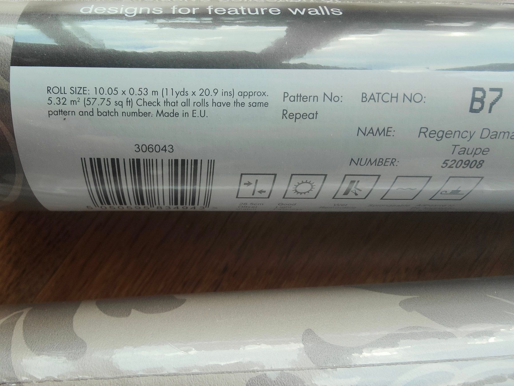 Carte da parati: Englische Tapete, beige mit floralem Muster – Nuovo e nell'imballaggio originale da Arbon venduto da sigma61 1