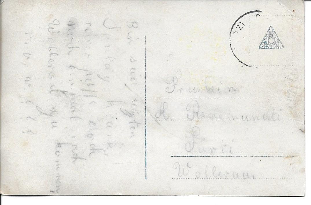 Ansichtskarten: Alte Postkarte Wandersmann & Trachtenmädchen – Gebraucht aus Samstagern von Bladetigi 1