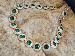 Originales Swarovski grünes Strass Armband in BOX