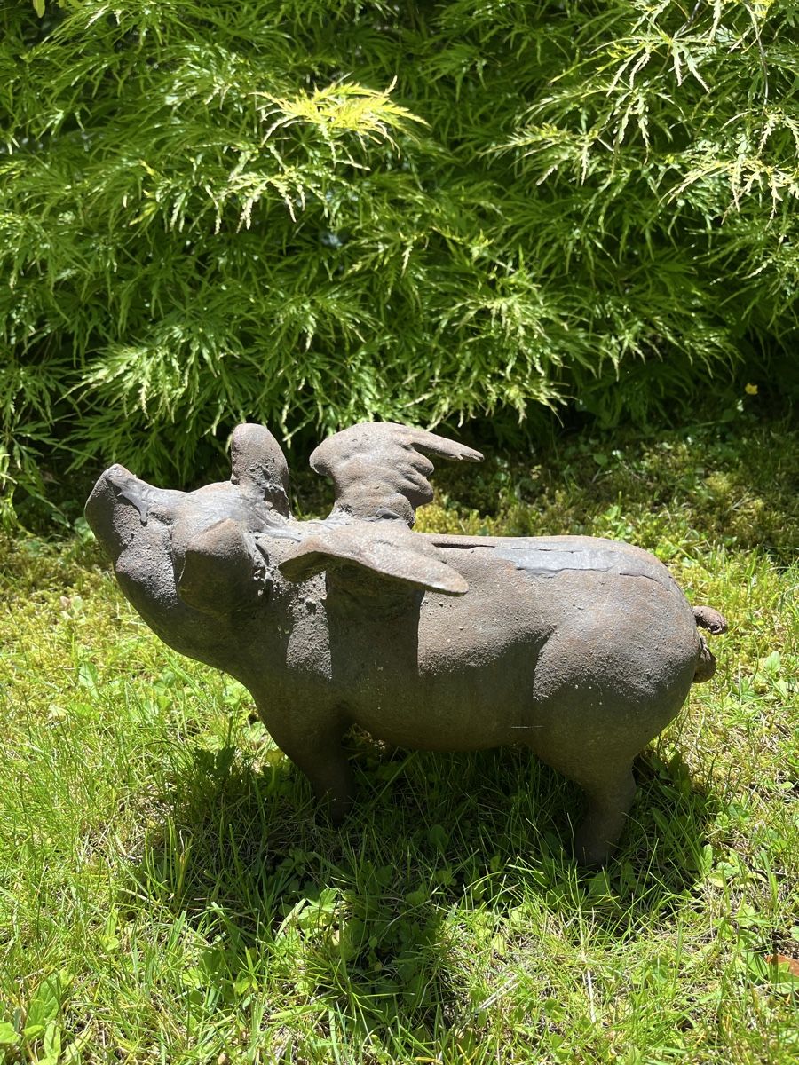 Figuren: grosses, schweres, fliegendes Schwein / Gusseisen – Gebraucht aus Wetzikon ZH von seli03 1