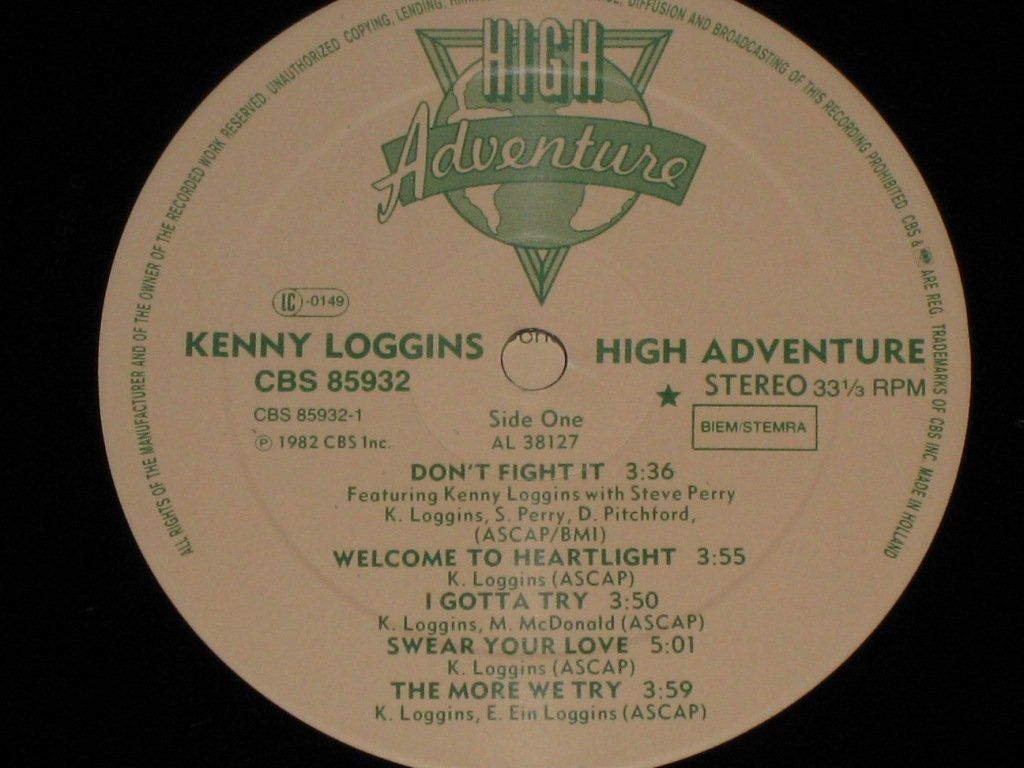 Dischi in vinile: LP - KENNY LOGGINS - HIGH ADVENTURE – Usato da Steckborn venduto da Quo7 1