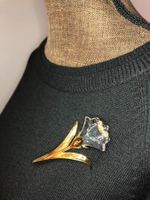 Blume Swarovski Brosche NEU