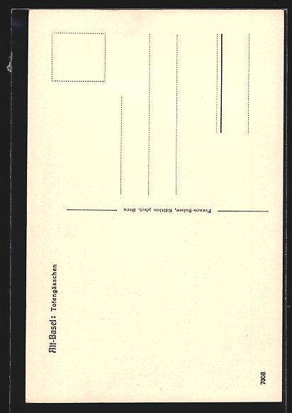 Cartoline postali: Alt-Basel, Strasse Totengässchen mit Pa – Usato da Berlin venduto da bartko-reher 1