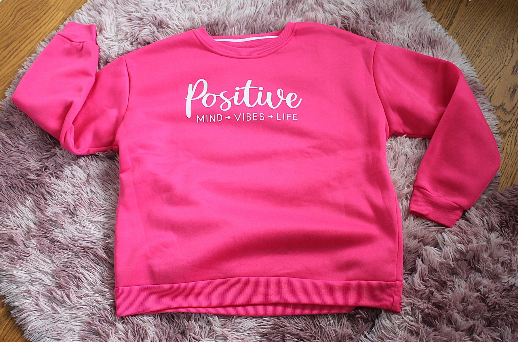 Maglioni & Felpe: Pinker Pullover mit Aufdruck - Positive Vibes - – Nuovo (secondo la descrizione) da Hüttwilen venduto da pinti55 2