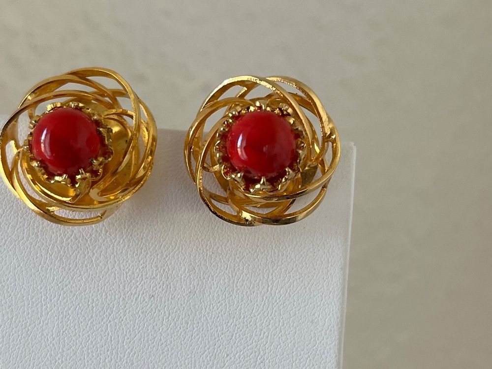 Boucles oreilles plaqué or à clip - Montres & Bijoux