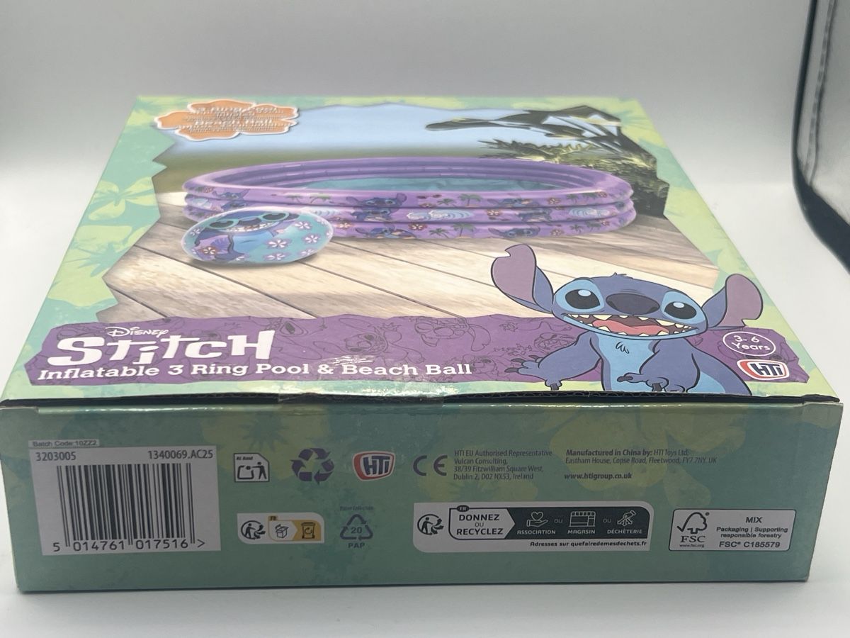 Piscine: Stitch aufblasbarer 3-Ring Pool & Beach Ball NEU – Nuovo e nell'imballaggio originale da Emmen venduto da VK-Retail 2