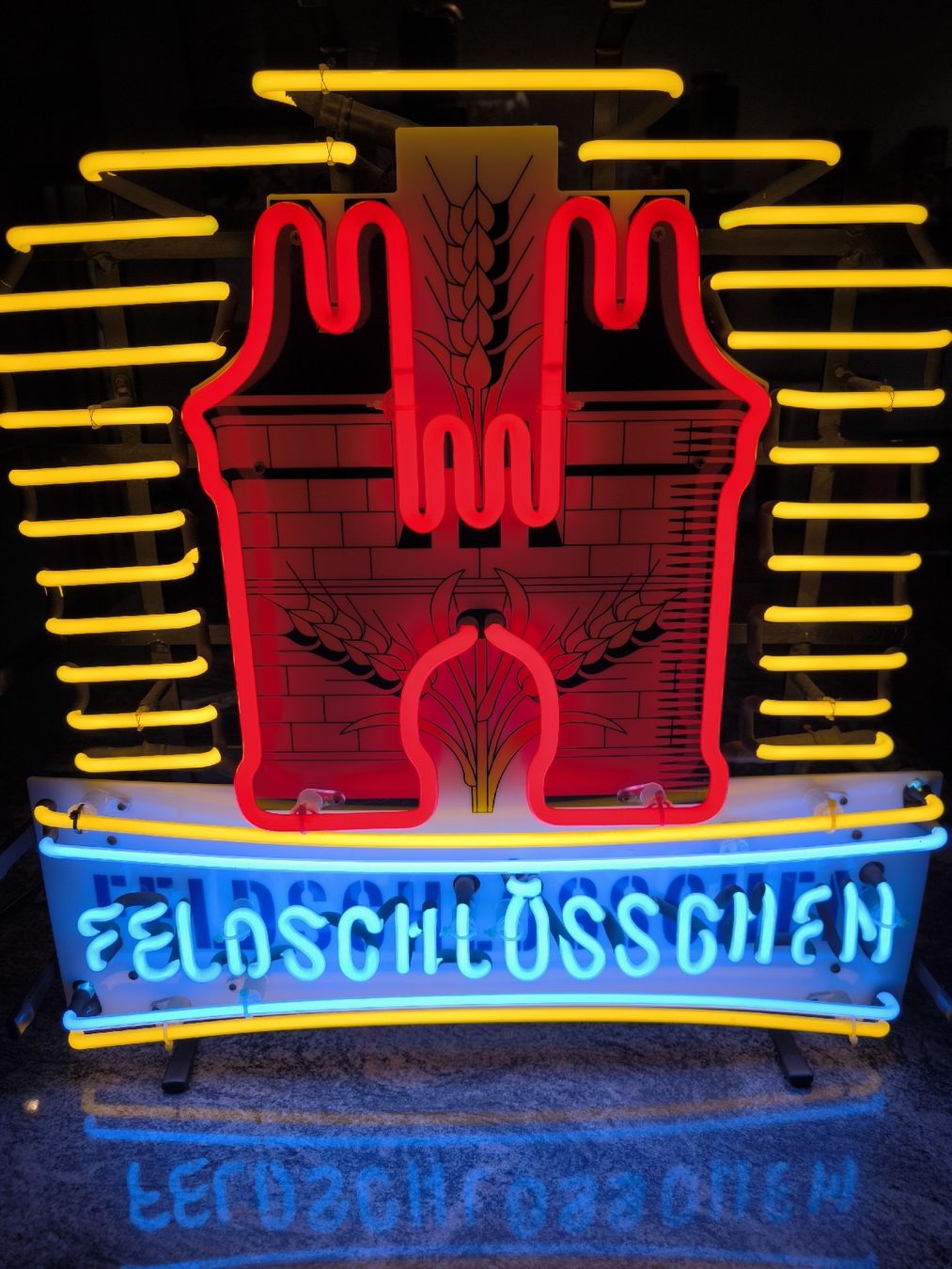 Lampade: Seltene Feldschlösschen Leuchtreklame – Usato da Schinznach Dorf venduto da Jojusami