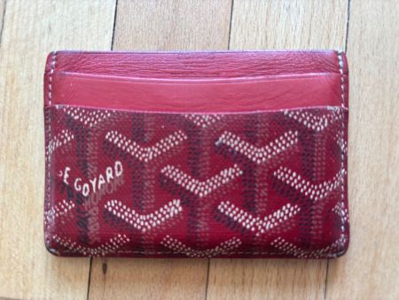 Porte-cartes de luxe Goyard rouge authentique! Rare