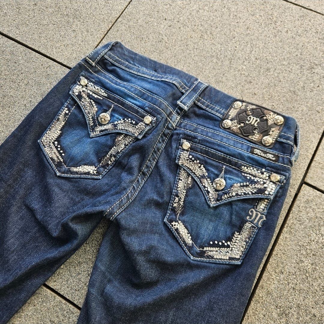True Religion Jeans: Miss Me NAVY Jeans Size 25 – Usato da Wangen SZ venduto da Butchers_Boutique 4