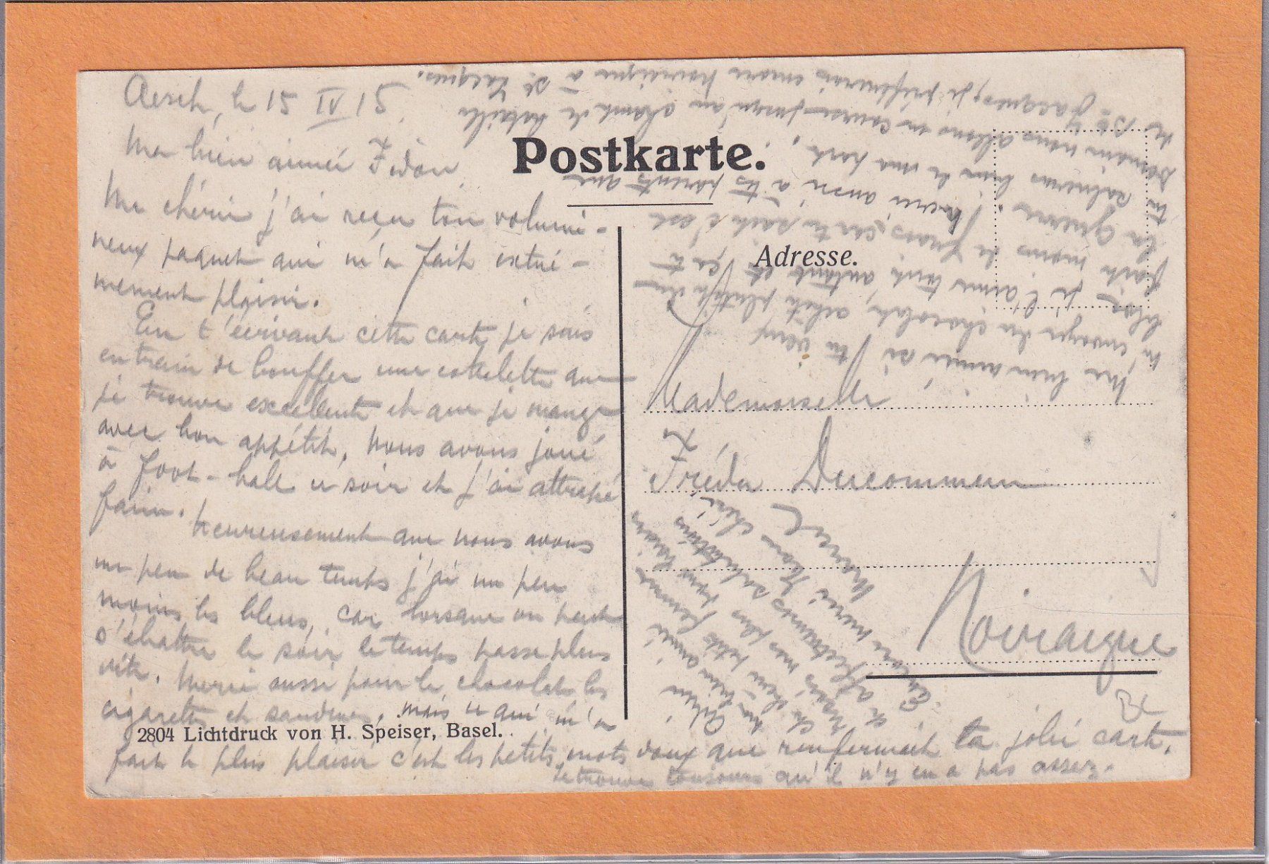 Cartes postales: Aesch - Vue générale - 1915 – D'occasion à Orvin par Pyaeschli 1
