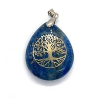 Amulett/ Anhänger mit Baum des Lebens aus Lapislazuli
