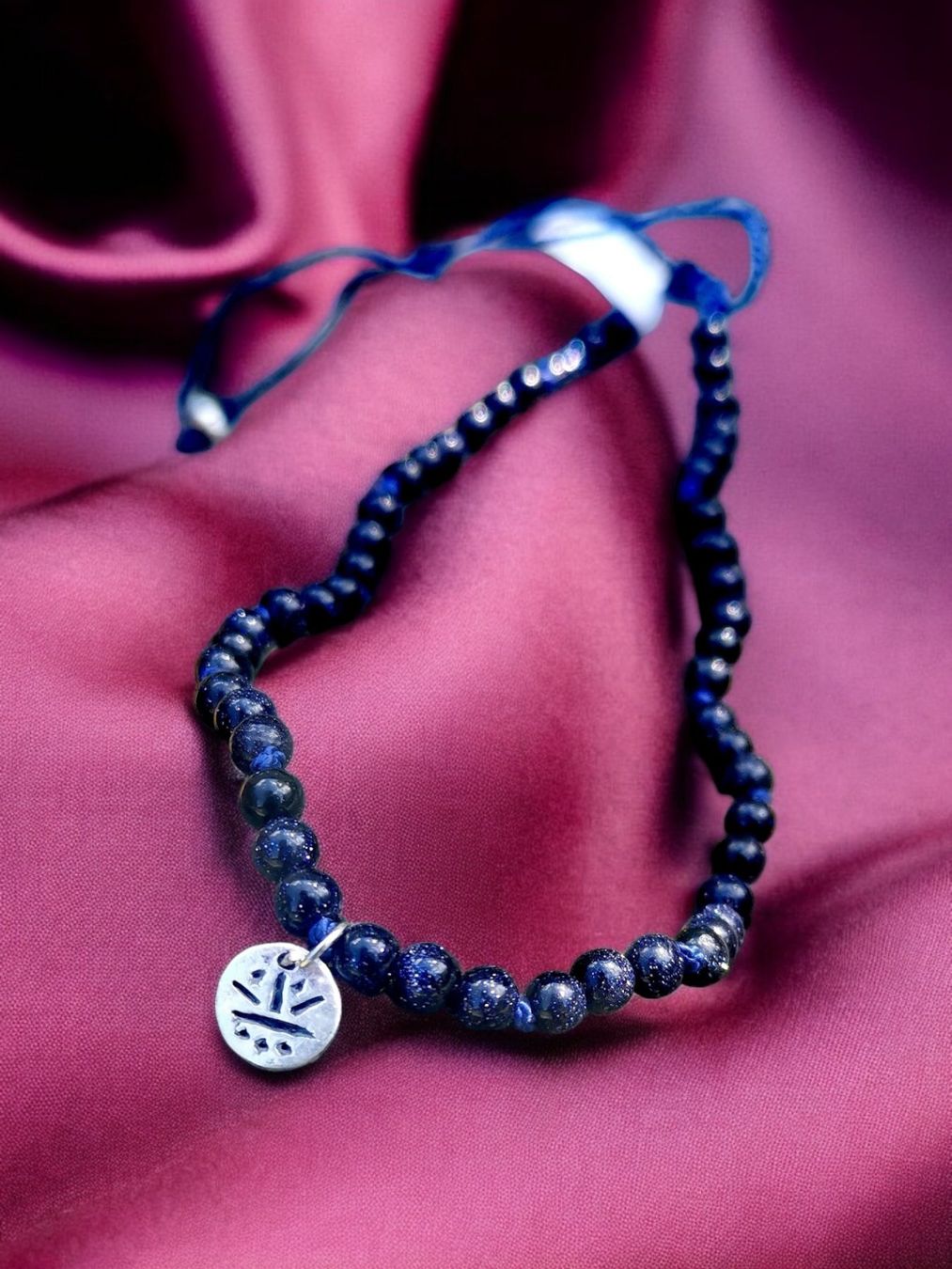 Bracciali & Braccialetti: Fusskette Blaufluss & Silber – Nuovo e nell'imballaggio originale da Aarau venduto da Schmuckhoehle_MD 7