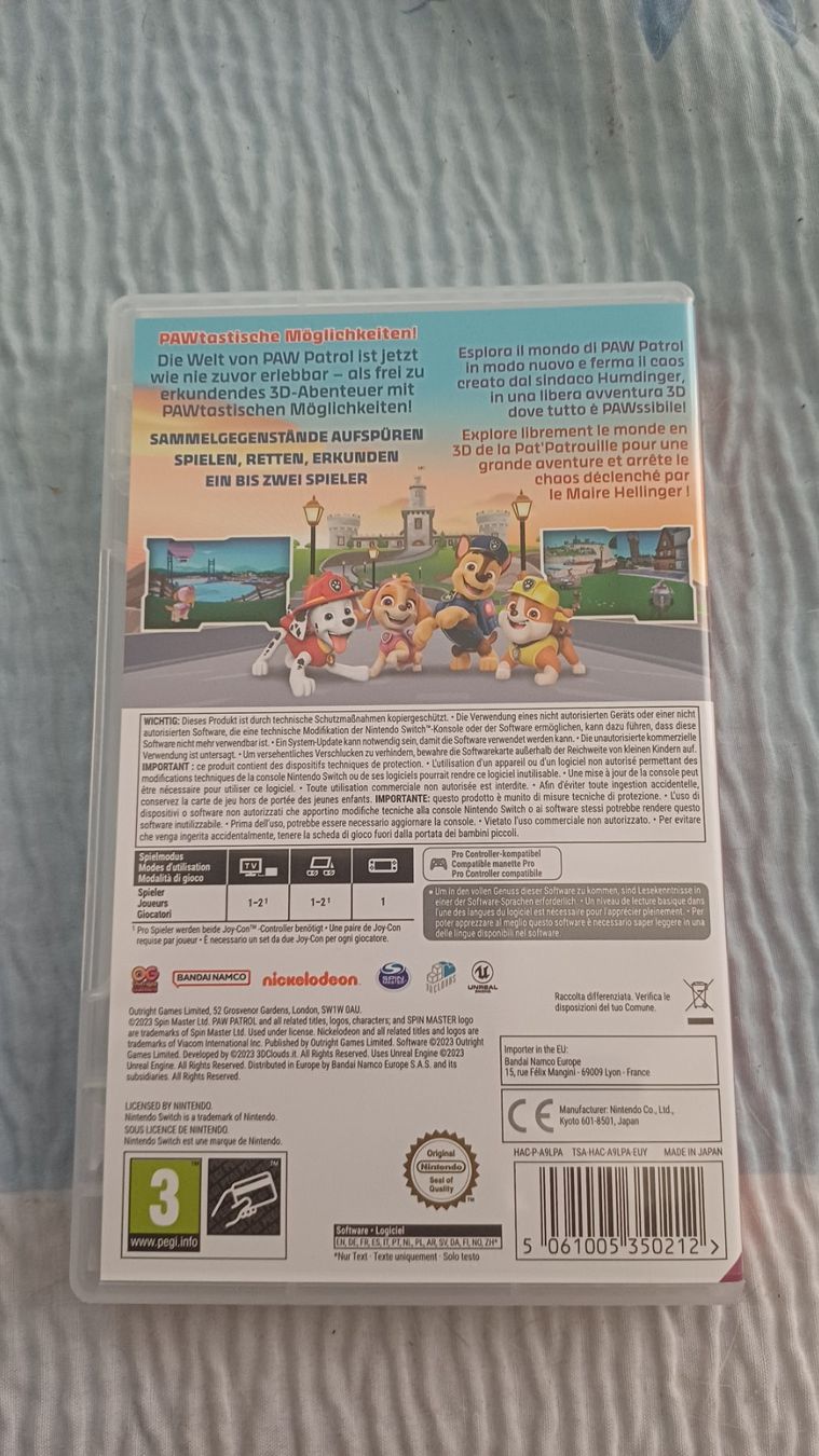 Giochi: PAW PATROL NINTENDO SWITCH – Usato da Villars-le-Terroir venduto da Hamtaro71 1